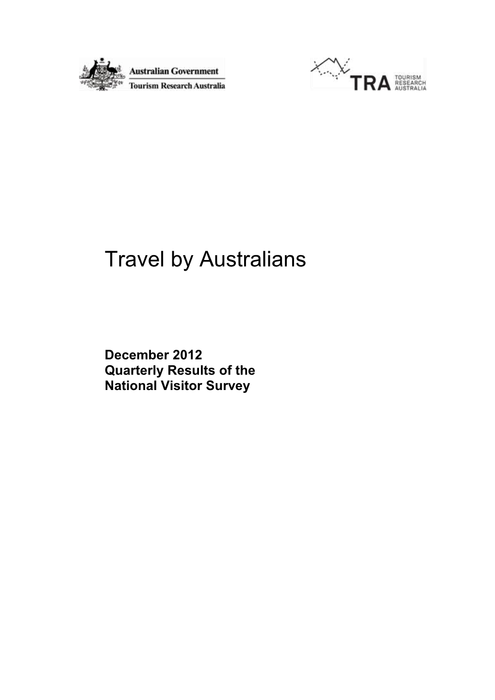 Travel by Australians December 2012