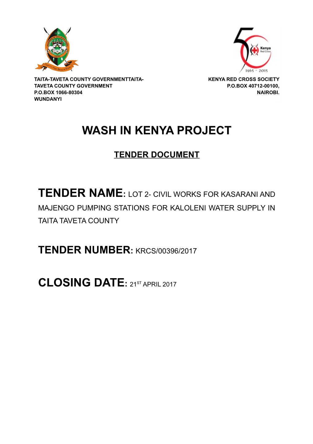 Wash in Kenya Project