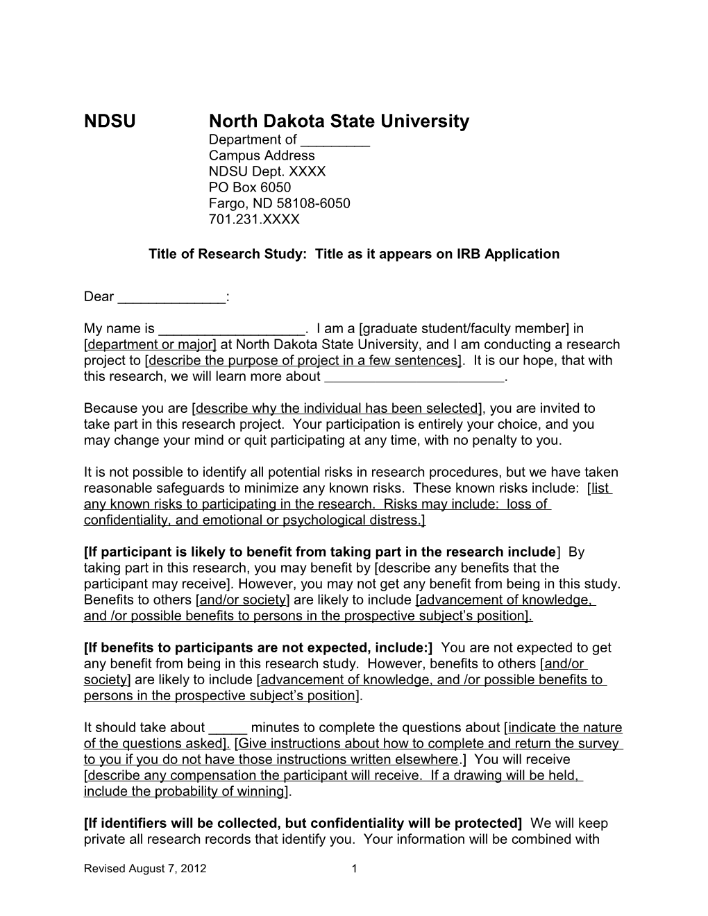 Ndsunorth Dakota State University