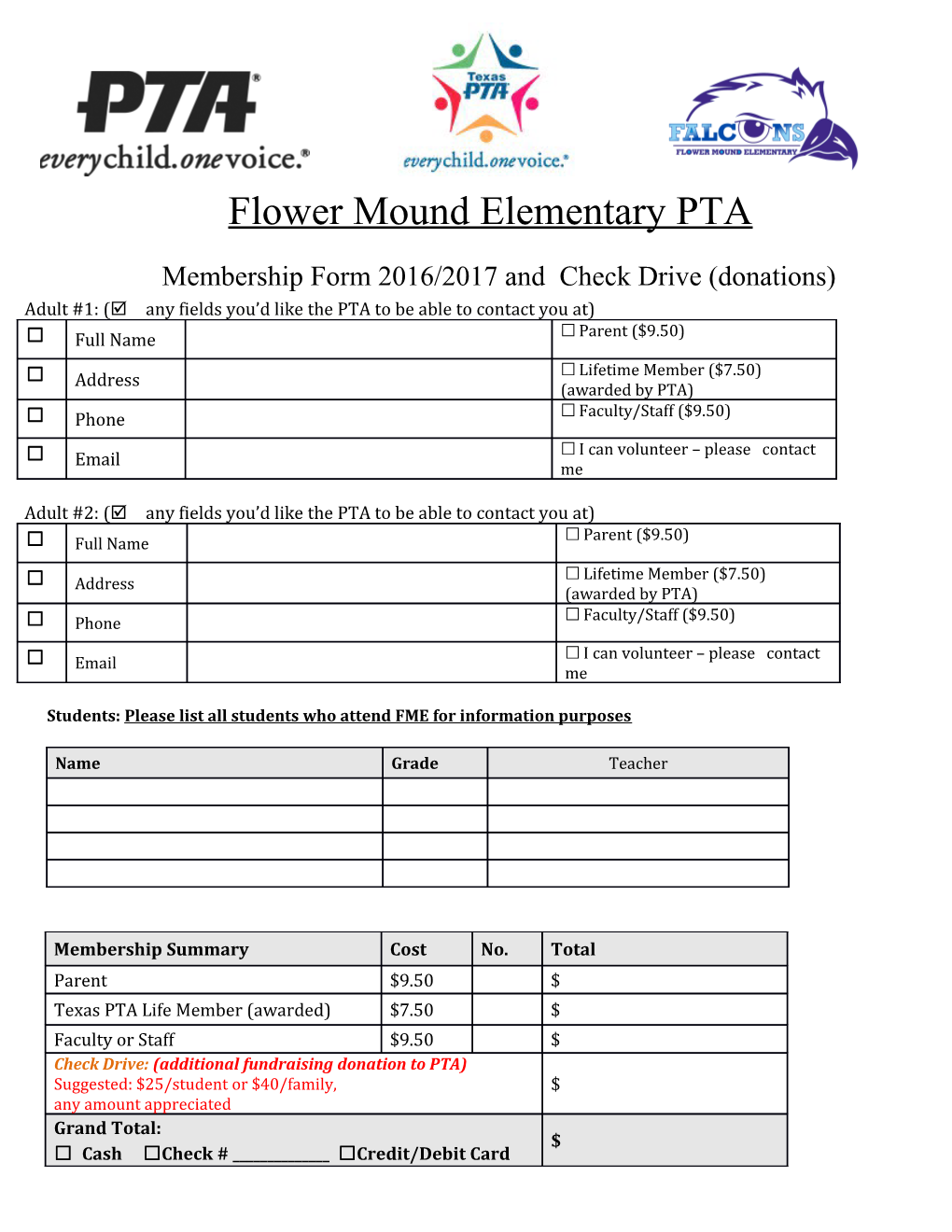 Flower Mound Elementary PTA