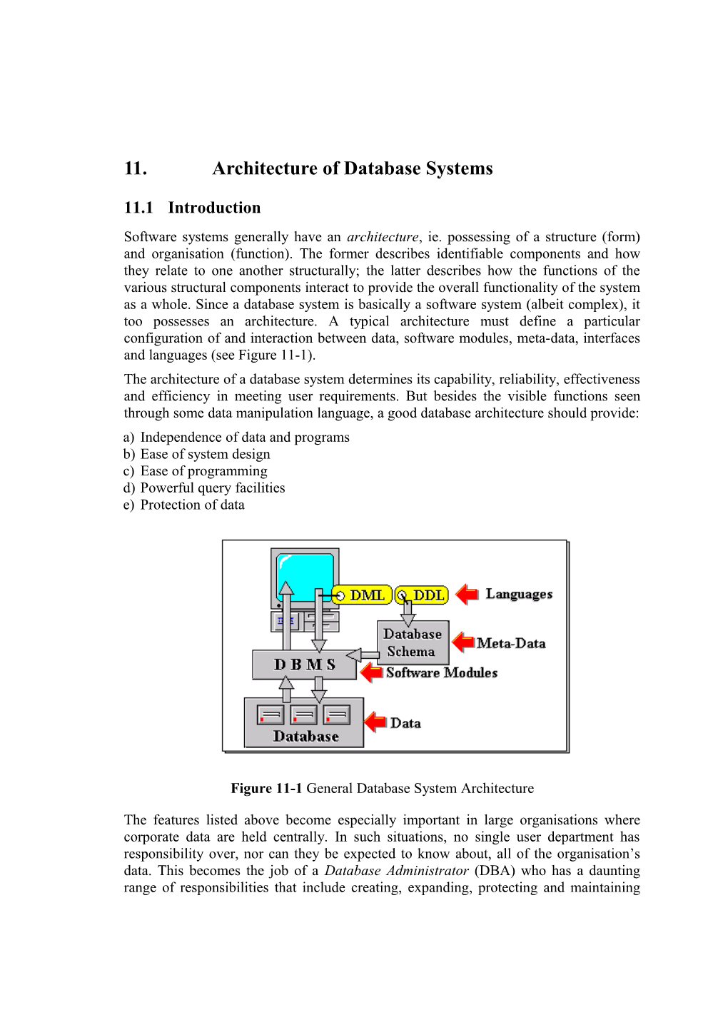 11. Architecture of Database Systems