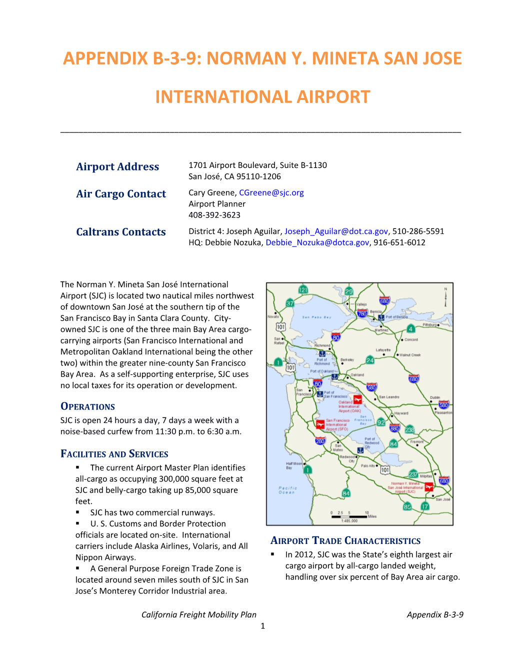 Appendix B-3-9: Norman Y. Mineta San Jose International Airport