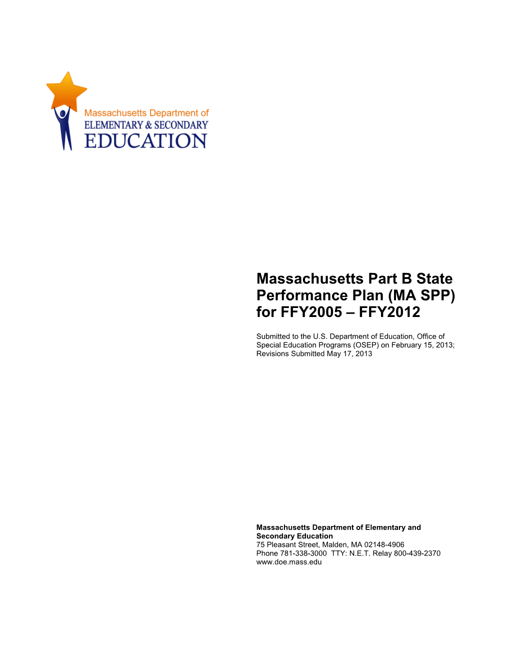 MA SPP FFY 2011 Report