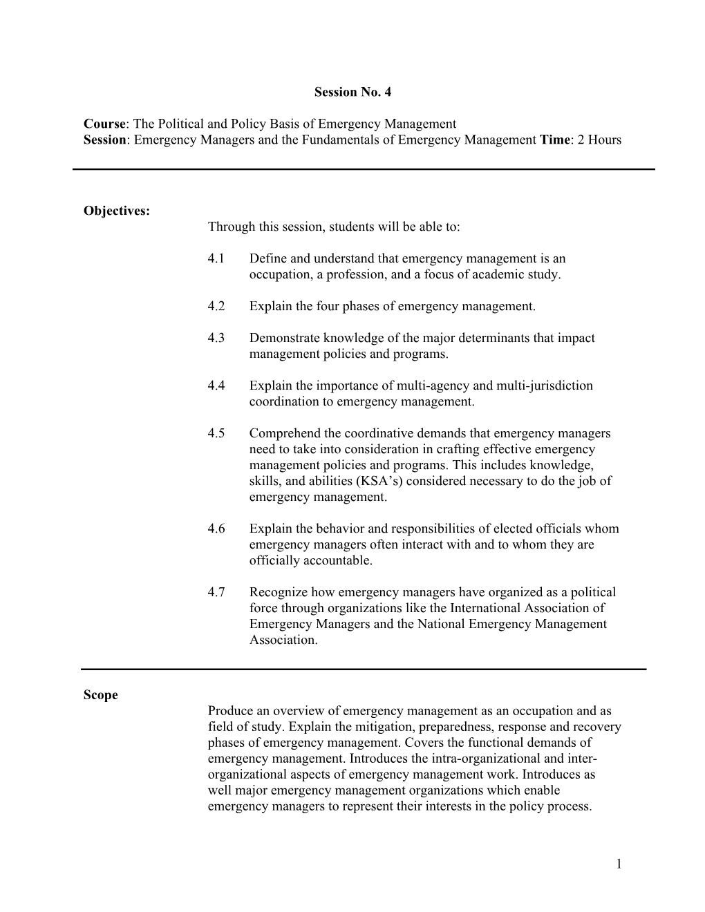 4: Fundamentals of Emer