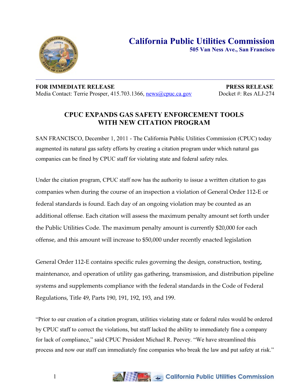 Cpuc Expands Gas Safety Enforcement Tools with New Citation Program
