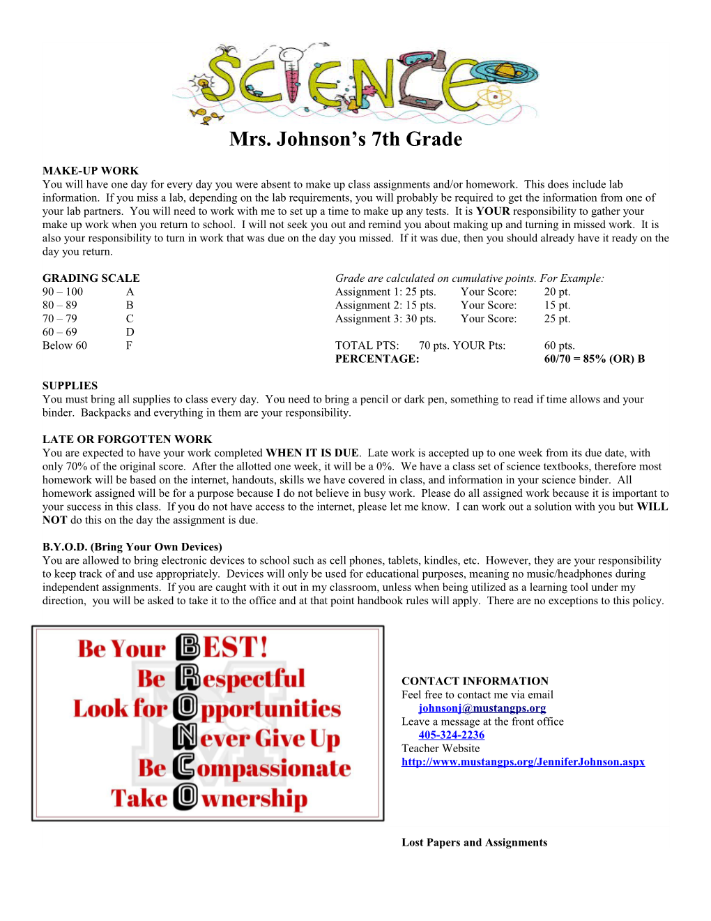 Mrs. Johnson S 7Th Grade