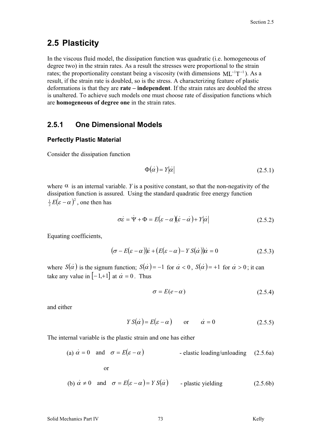 2.5.1One Dimensional Models