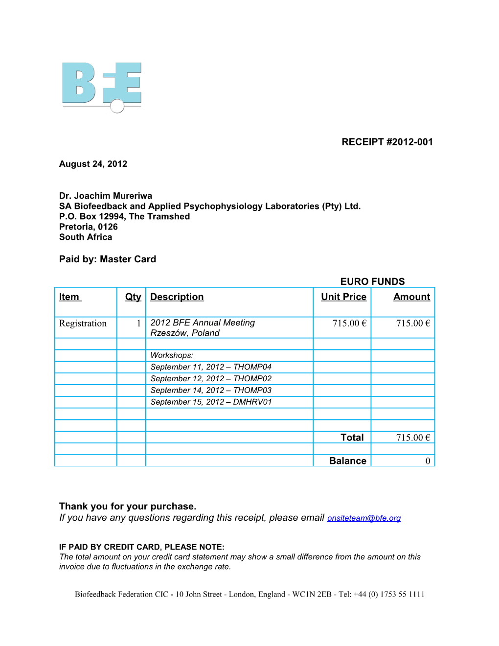 SA Biofeedback and Applied Psychophysiology Laboratories (Pty) Ltd