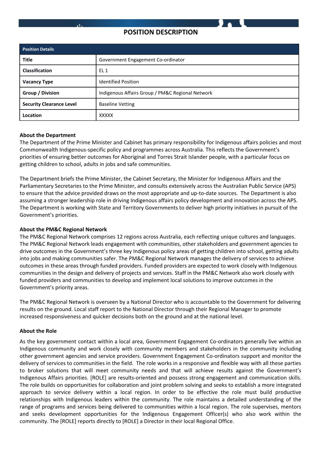 Duty Statement and Selection Criteria Template