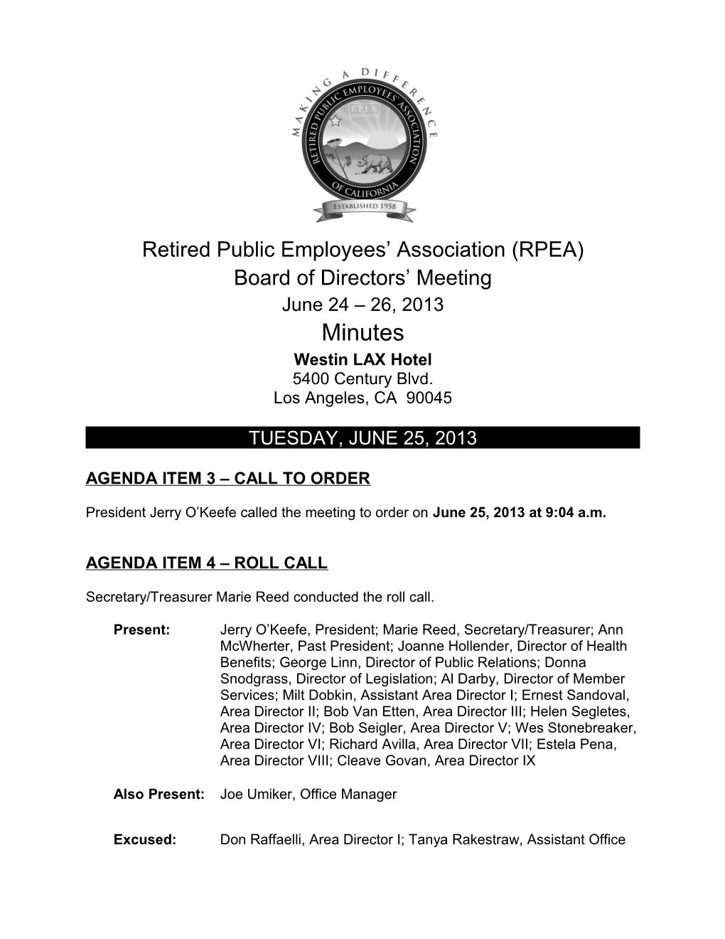 Retired Public Employees Association (RPEA)