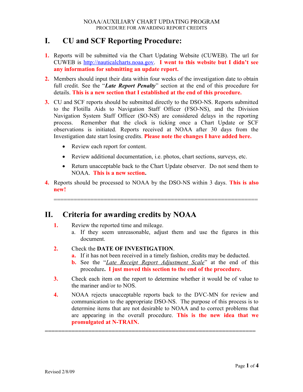 Auxiliary Chart Updating Program