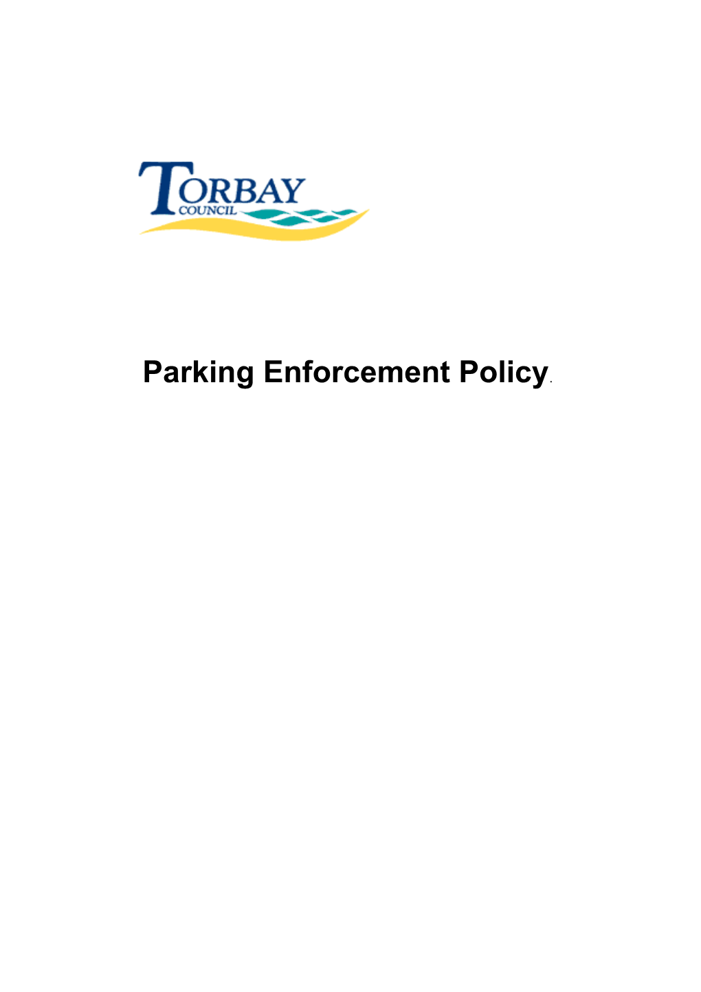 Parking Enforcement Policy