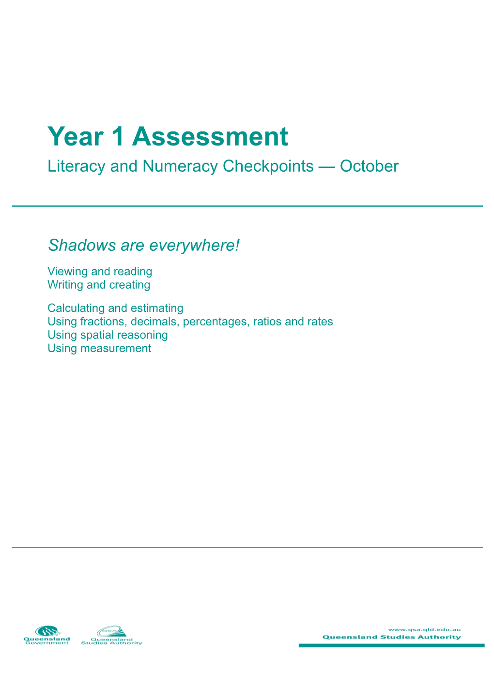 Year 1 Assessment: Literacy and Numeracy Checkpoints