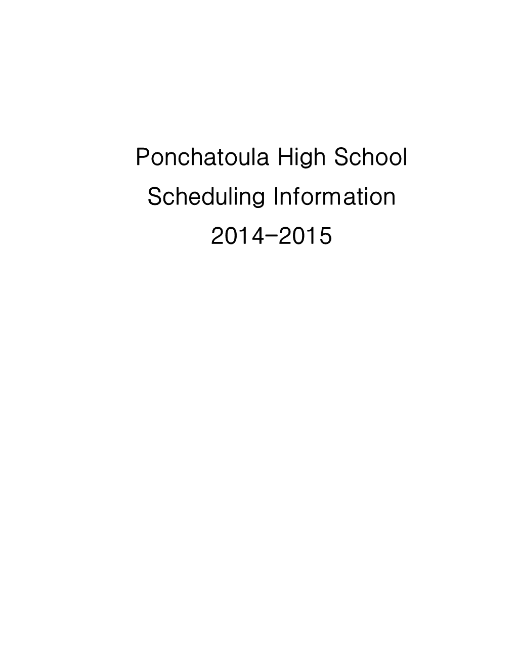 Ponchatoula High School