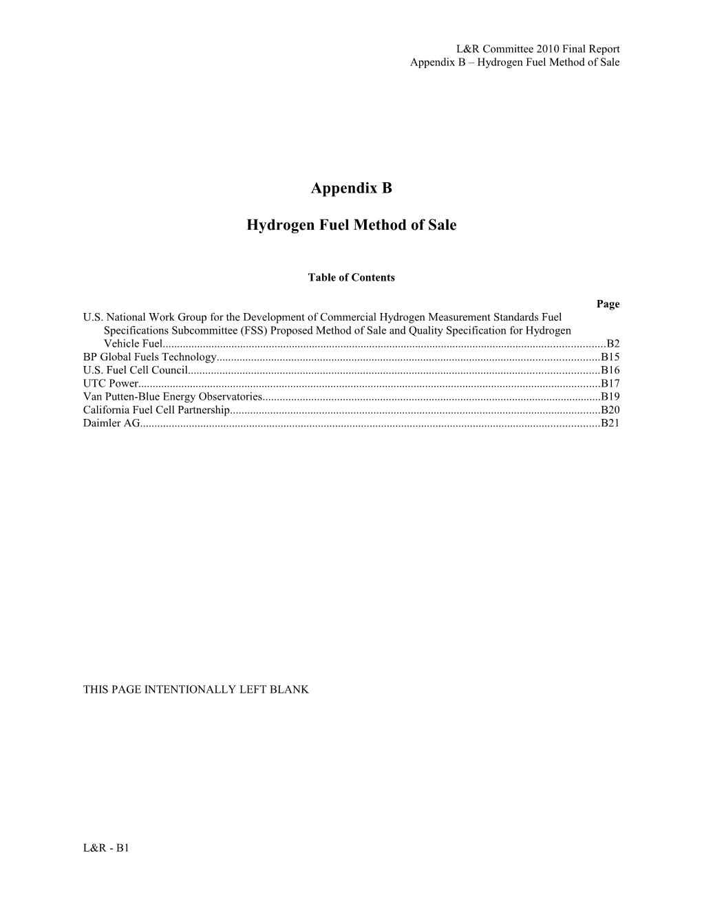 Hydrogen Fuel Method of Sale