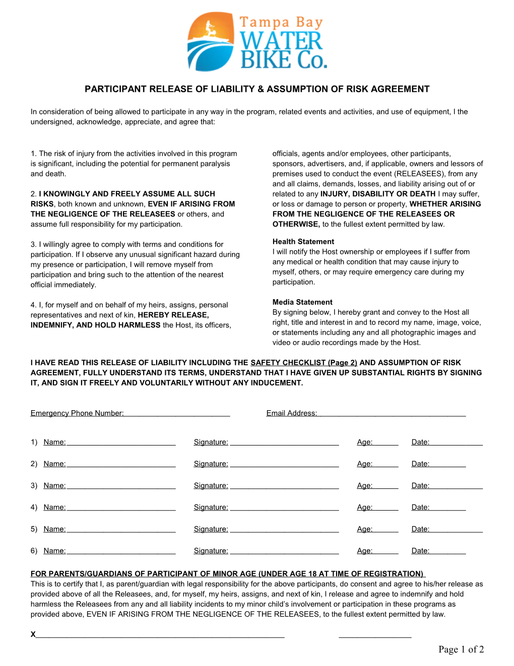 Sample Release Form