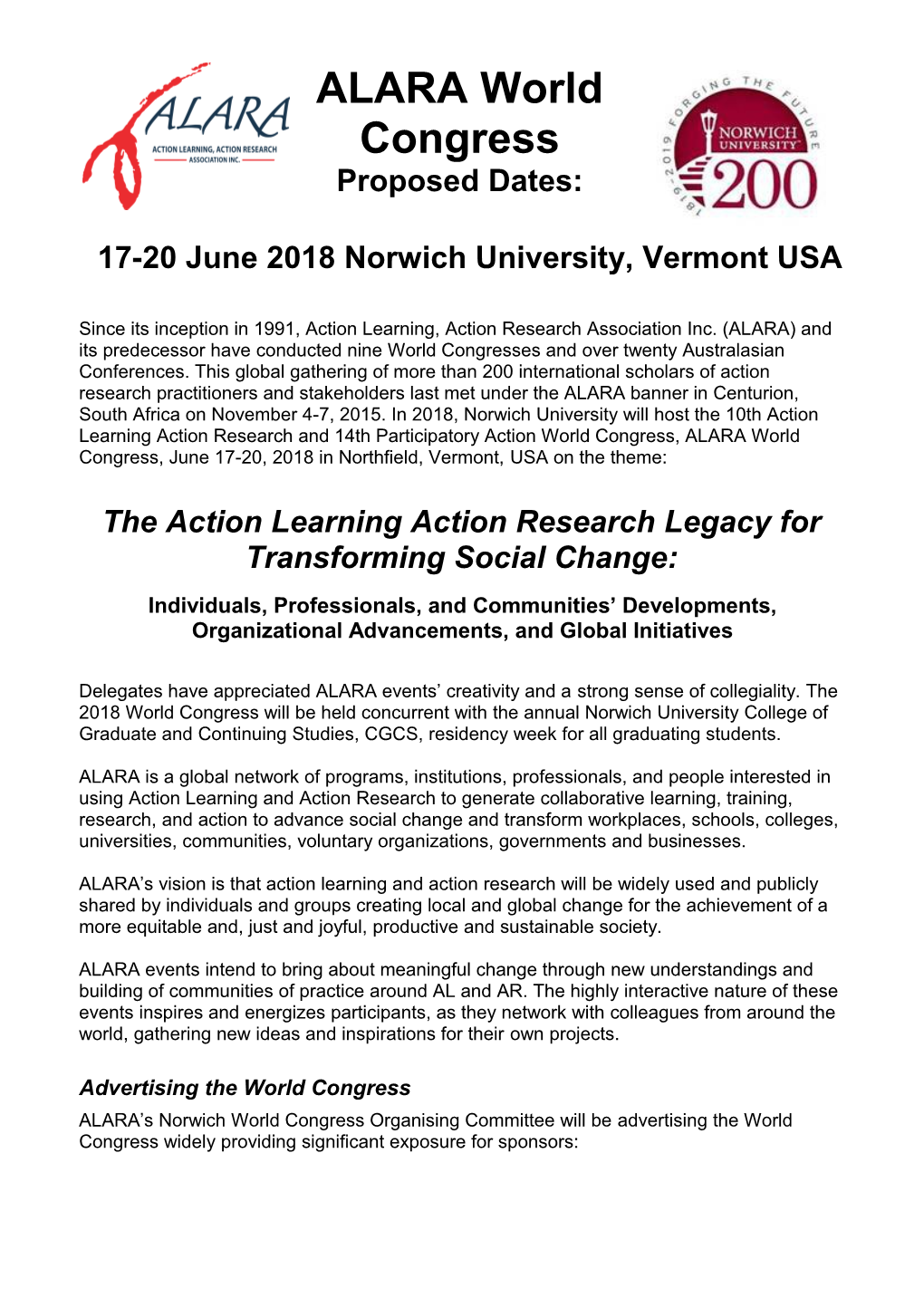 The Action Learning Action Research Legacy for Transforming Social Change