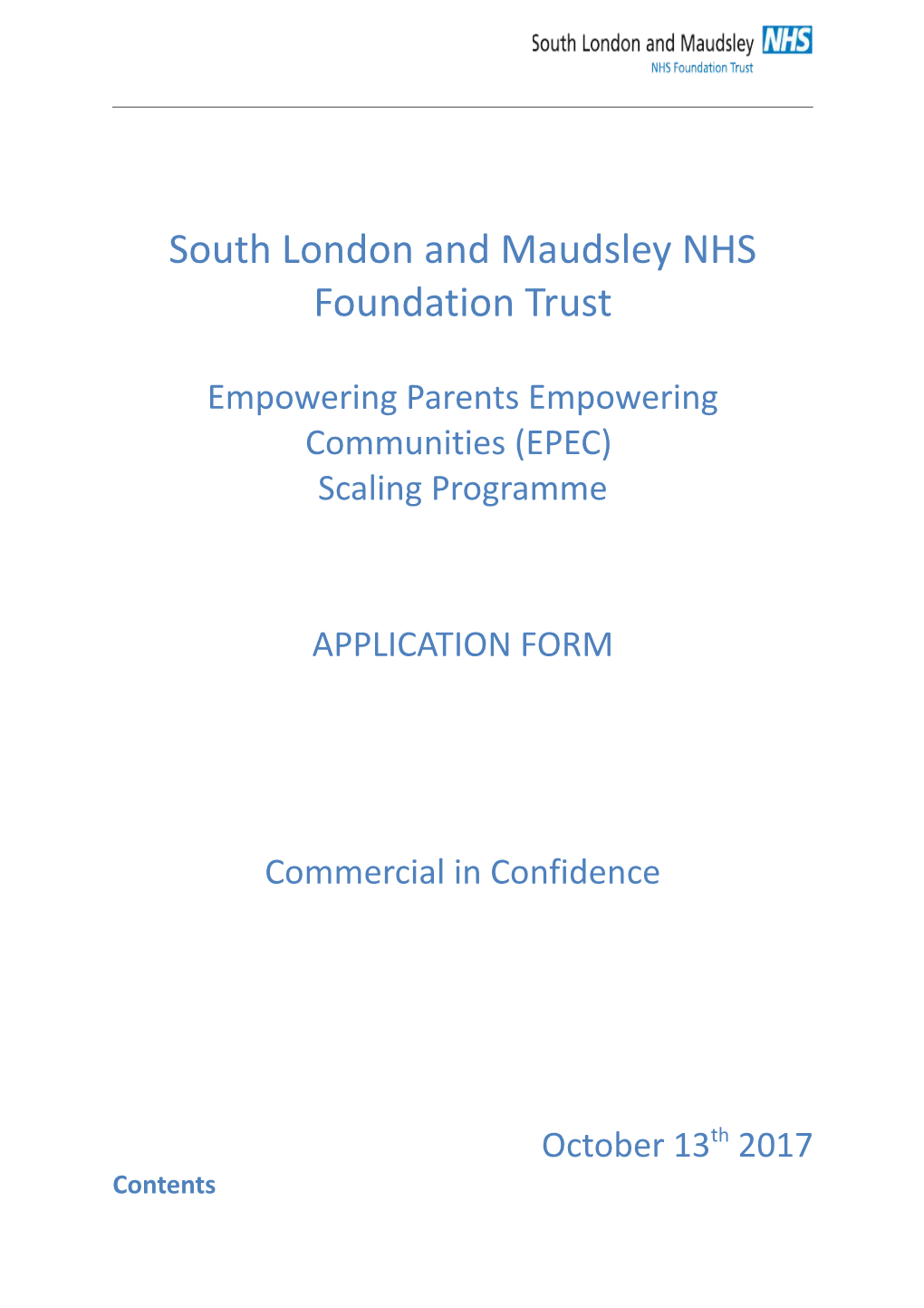 South London and Maudsley NHS Foundation Trust