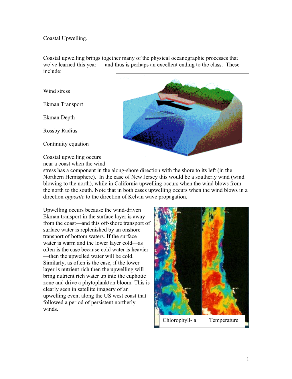 Coastal Upwelling