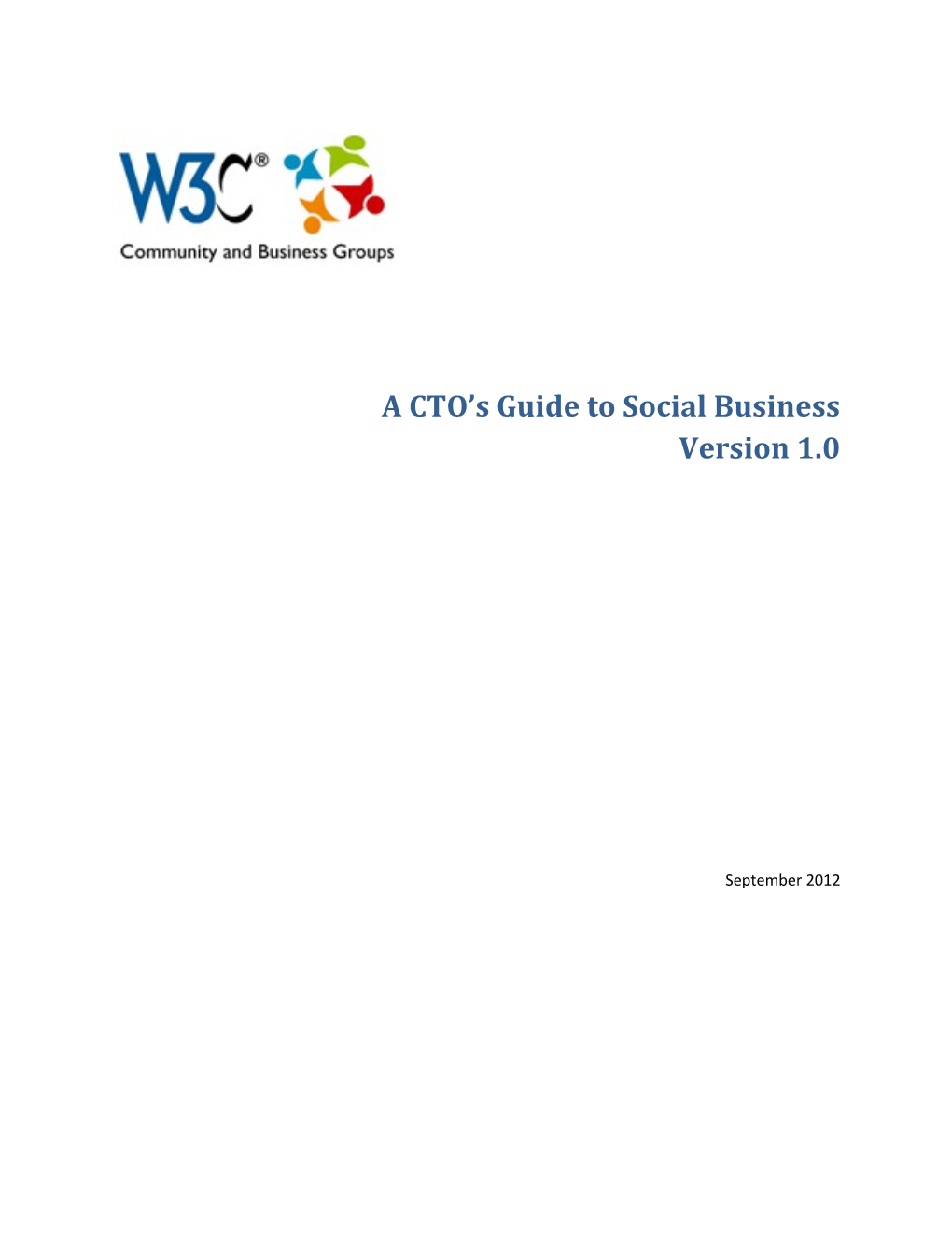 A CTO S Guide to Social Businessversion 1.0