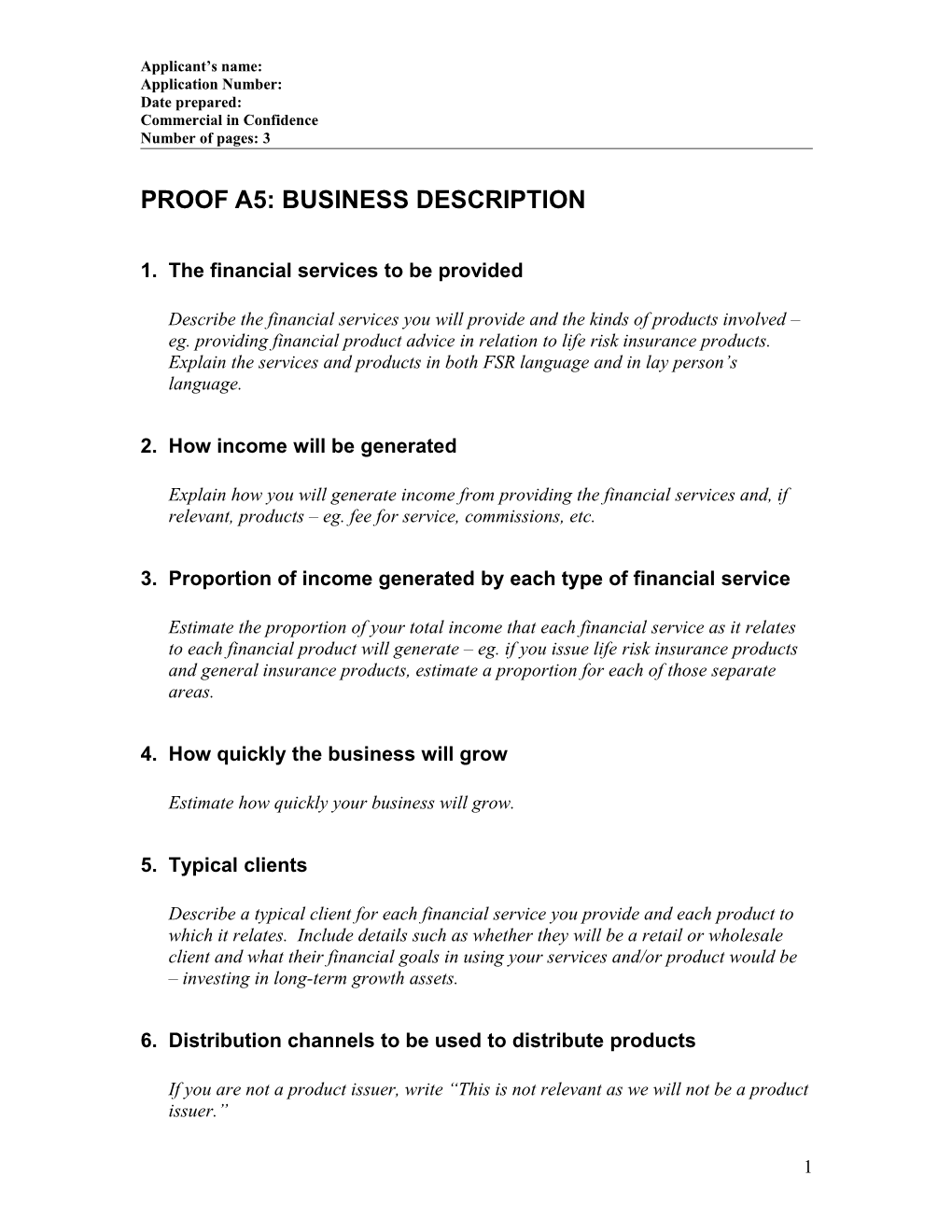 Proof A5 BUSINESS DESCRIPTION