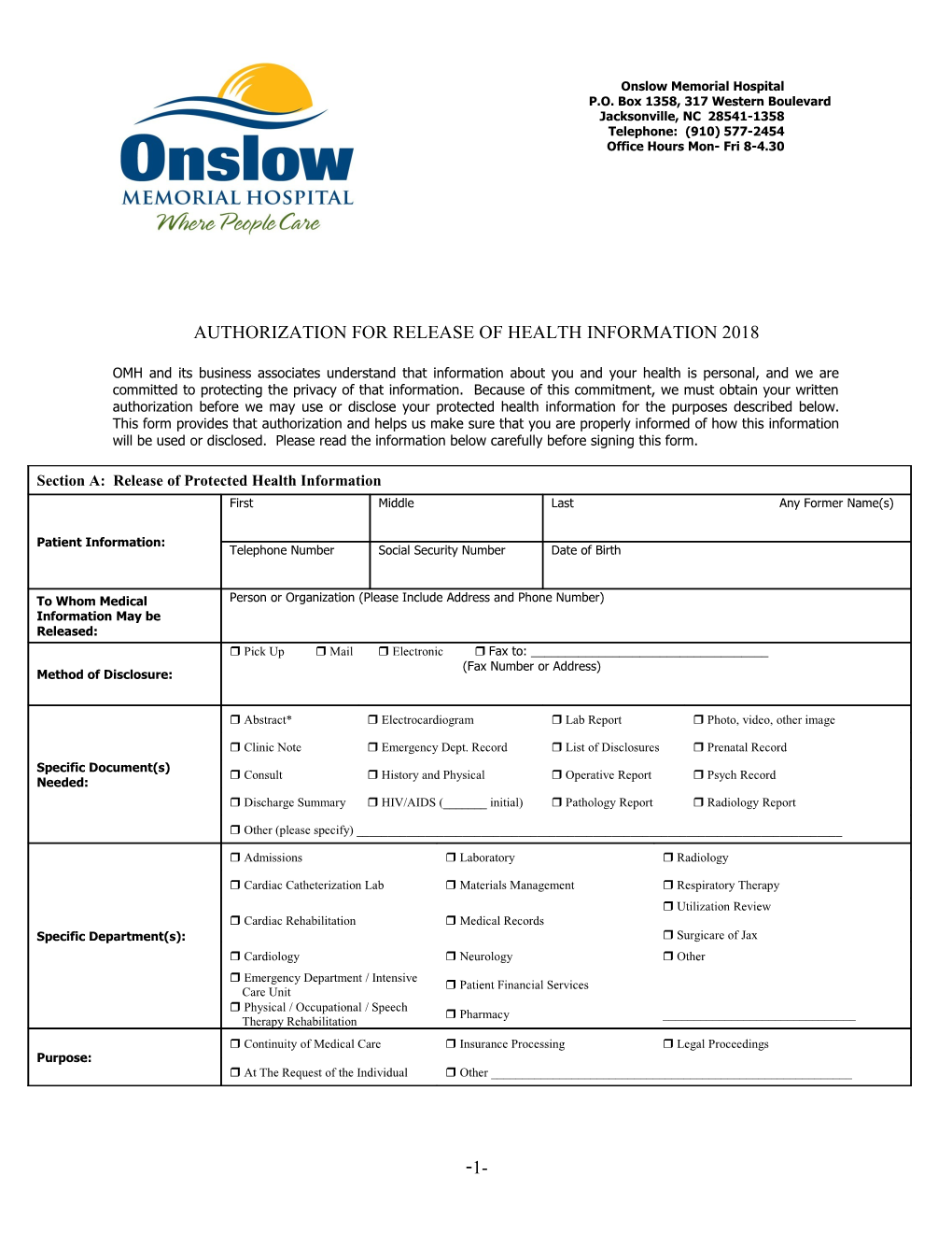 Onslow Memorial Hospital