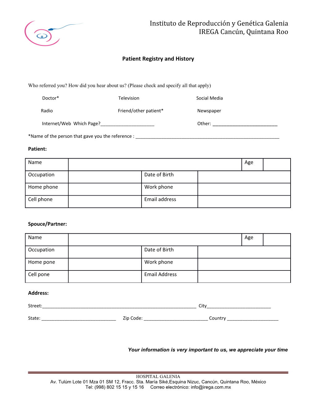 Patient Registry and History