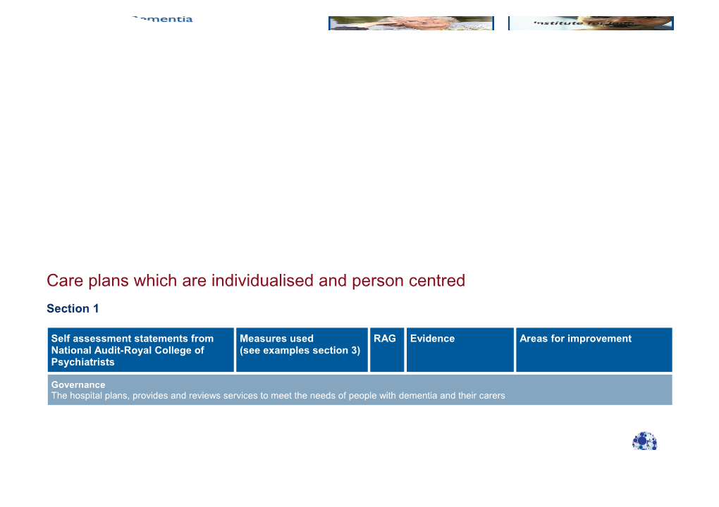 Care Plans Which Are Individualised and Person Centred