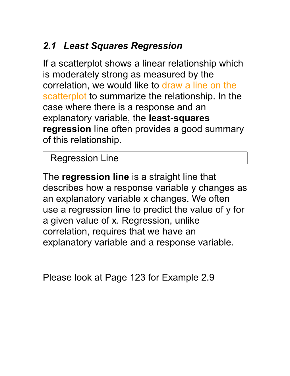 2.3Least Squares Regression