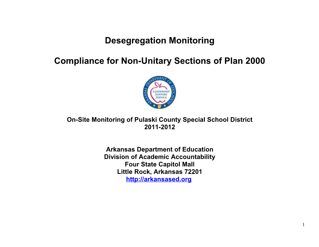 Compliance Fornon-Unitary Sections of Plan 2000