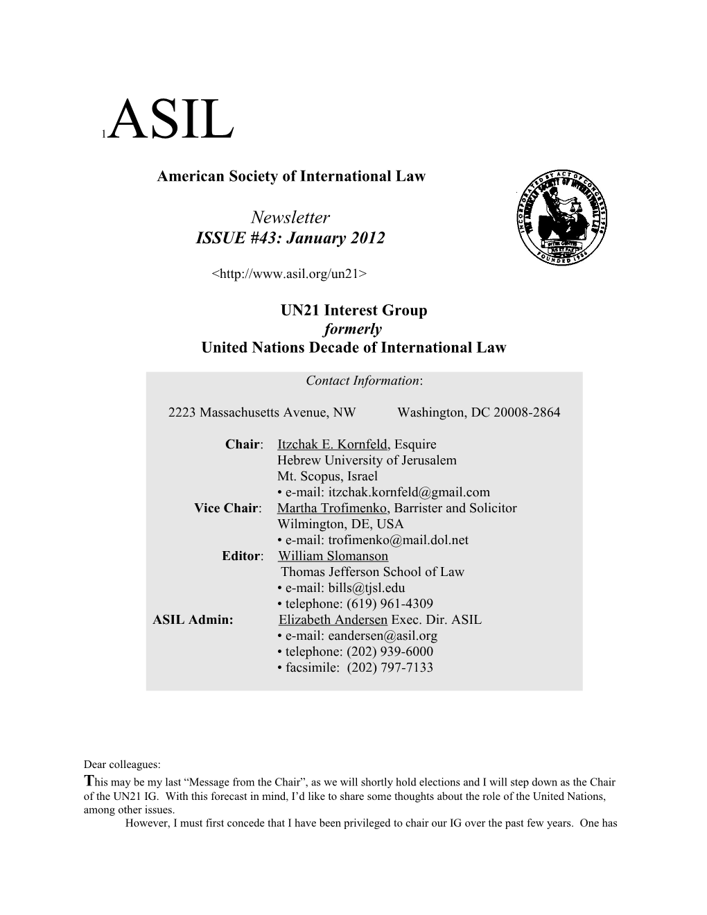 American Society of International Law