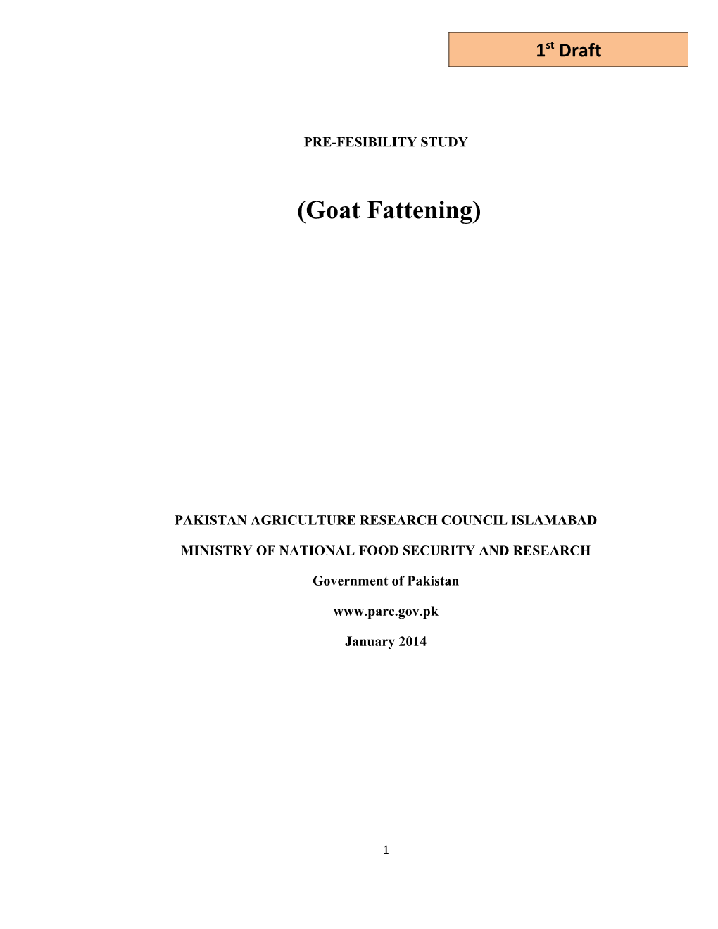 Pre-Feasibility Report