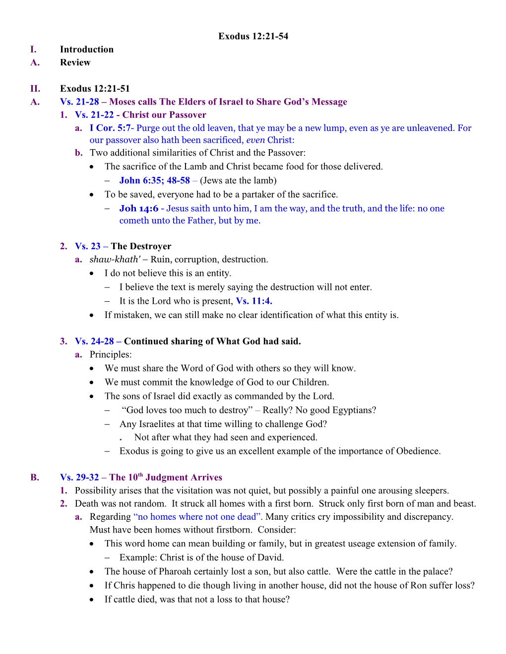 Vs. 21-28 Moses Calls the Elders of Israel to Share God S Message