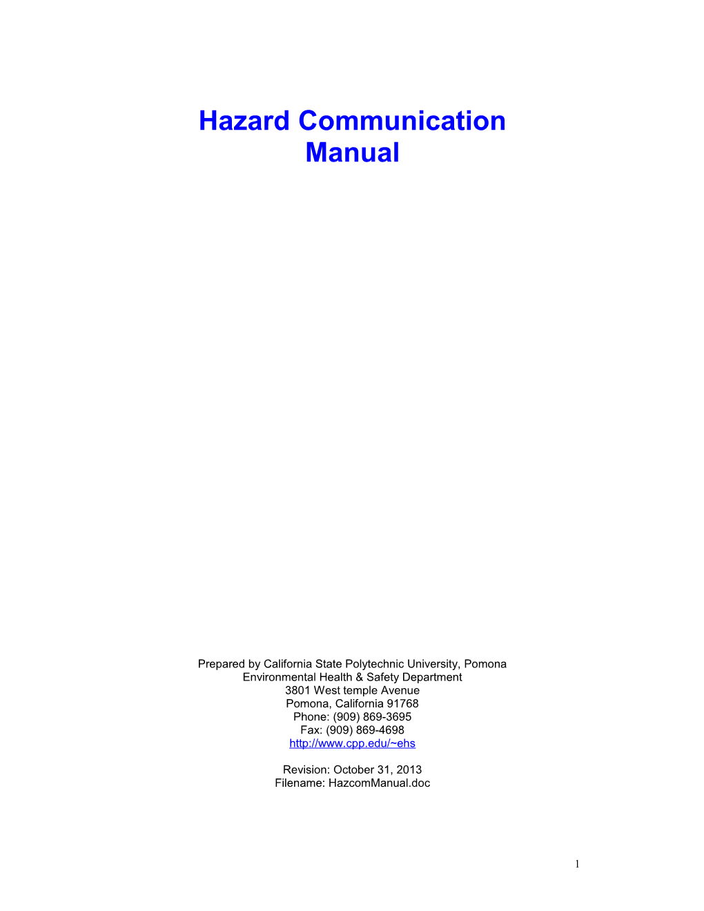 Hazard Communication