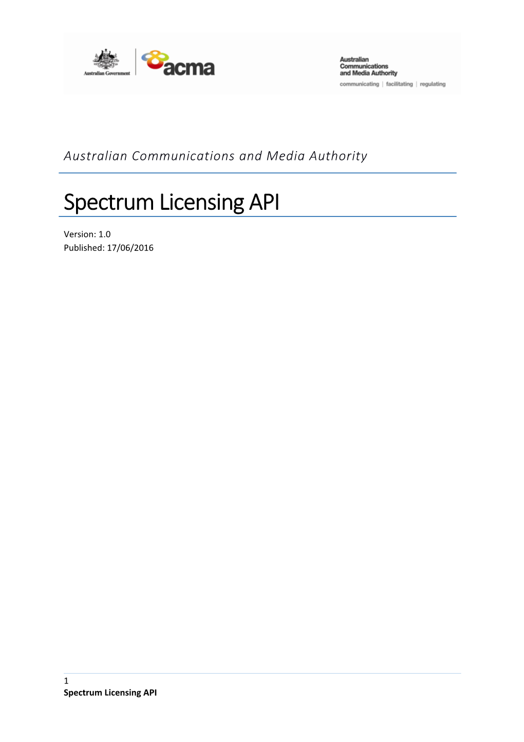 Spectrum Licensing API