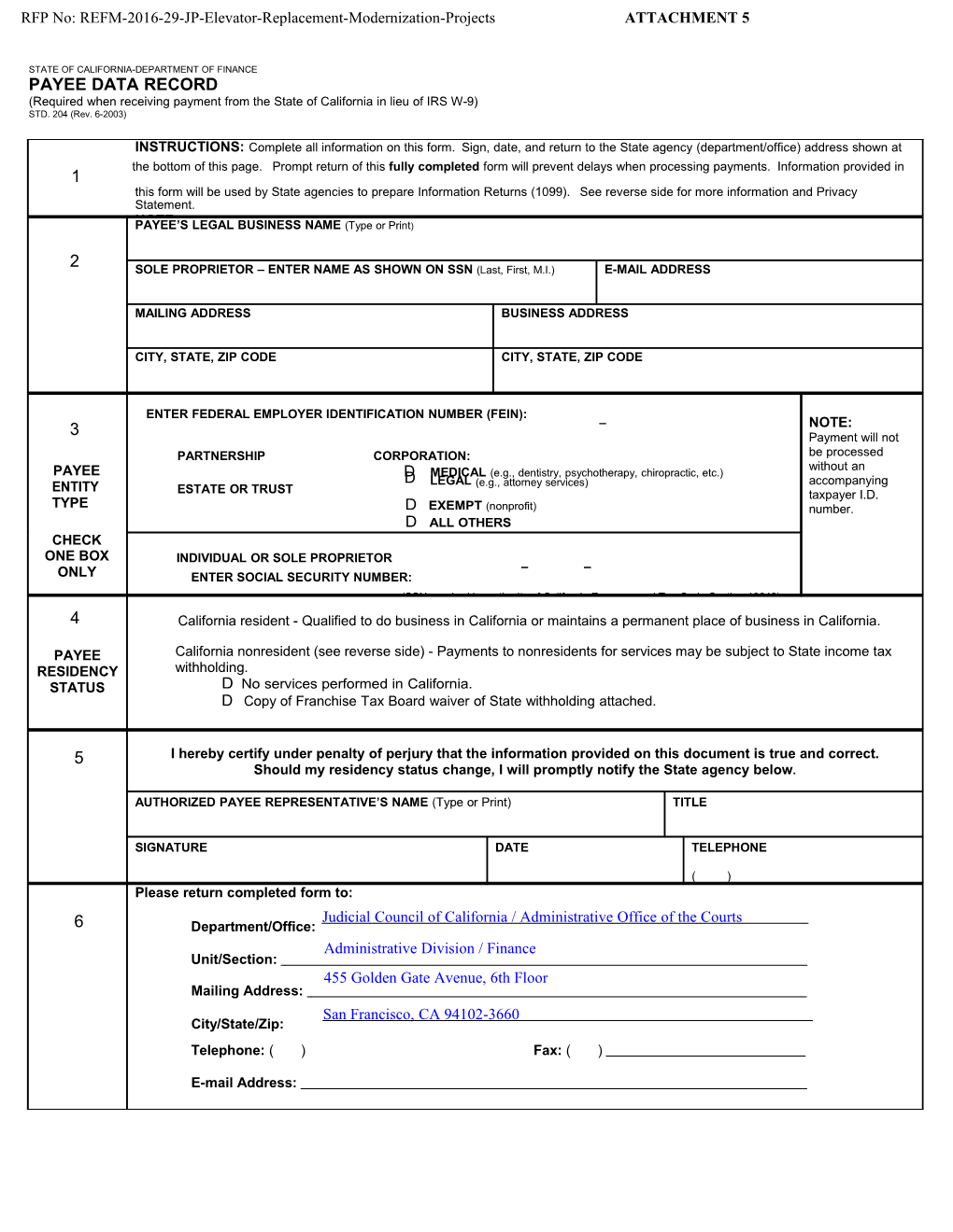 RFP No: REFM-2016-29-JP-Elevator-Replacement-Modernization-Projectsattachment 5