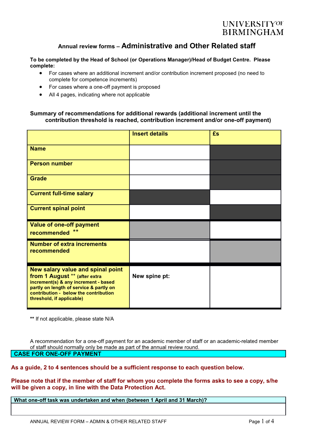 Rewards for Academi-Related Staff