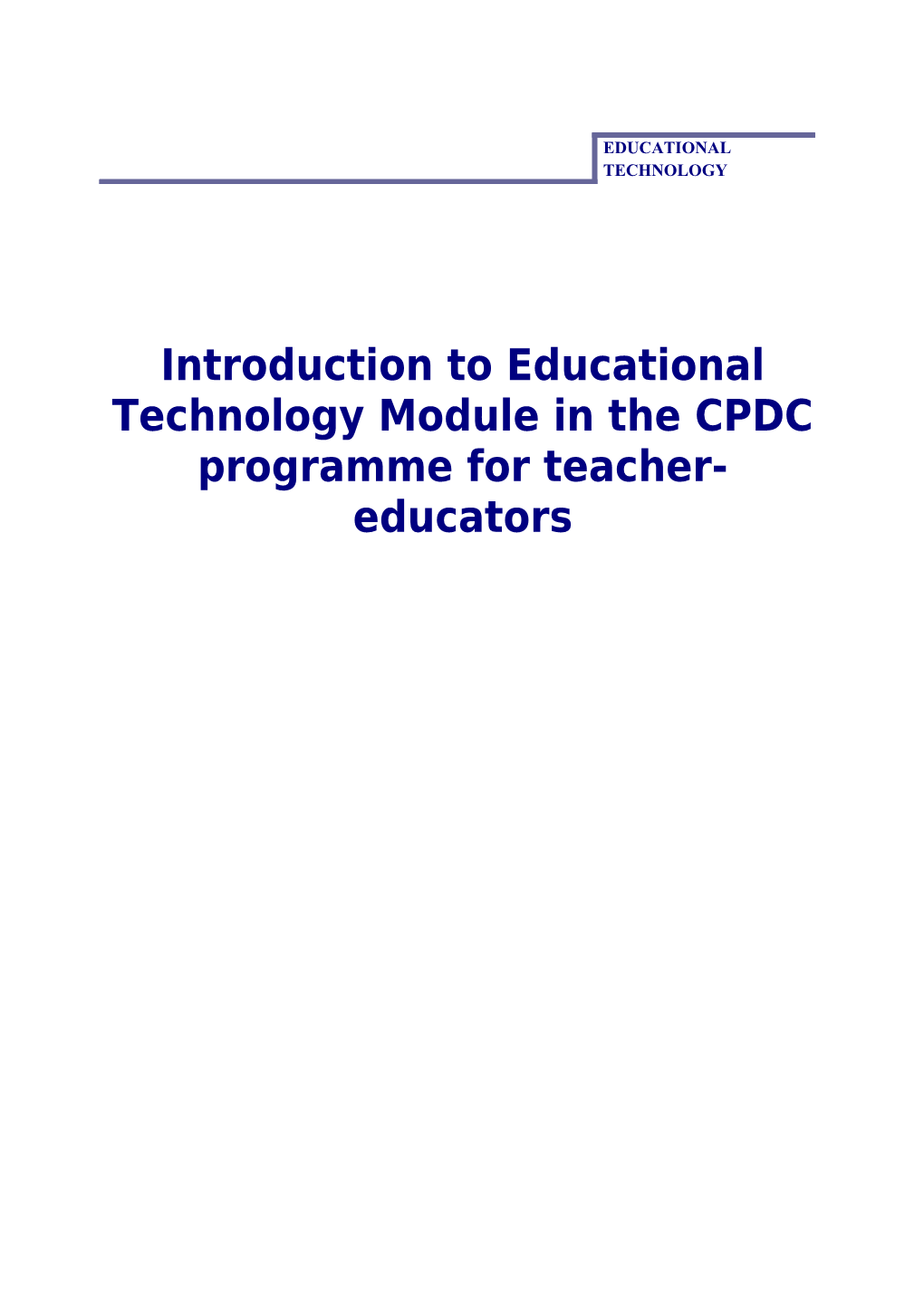National Commission for Colleges of Education & Teacher Development Programme (NCCE & TDP)