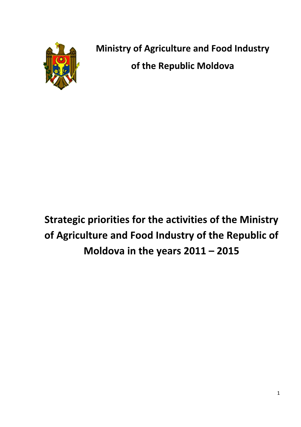 1.Food Safety Strategy for the Republic of Moldova 2011 2015