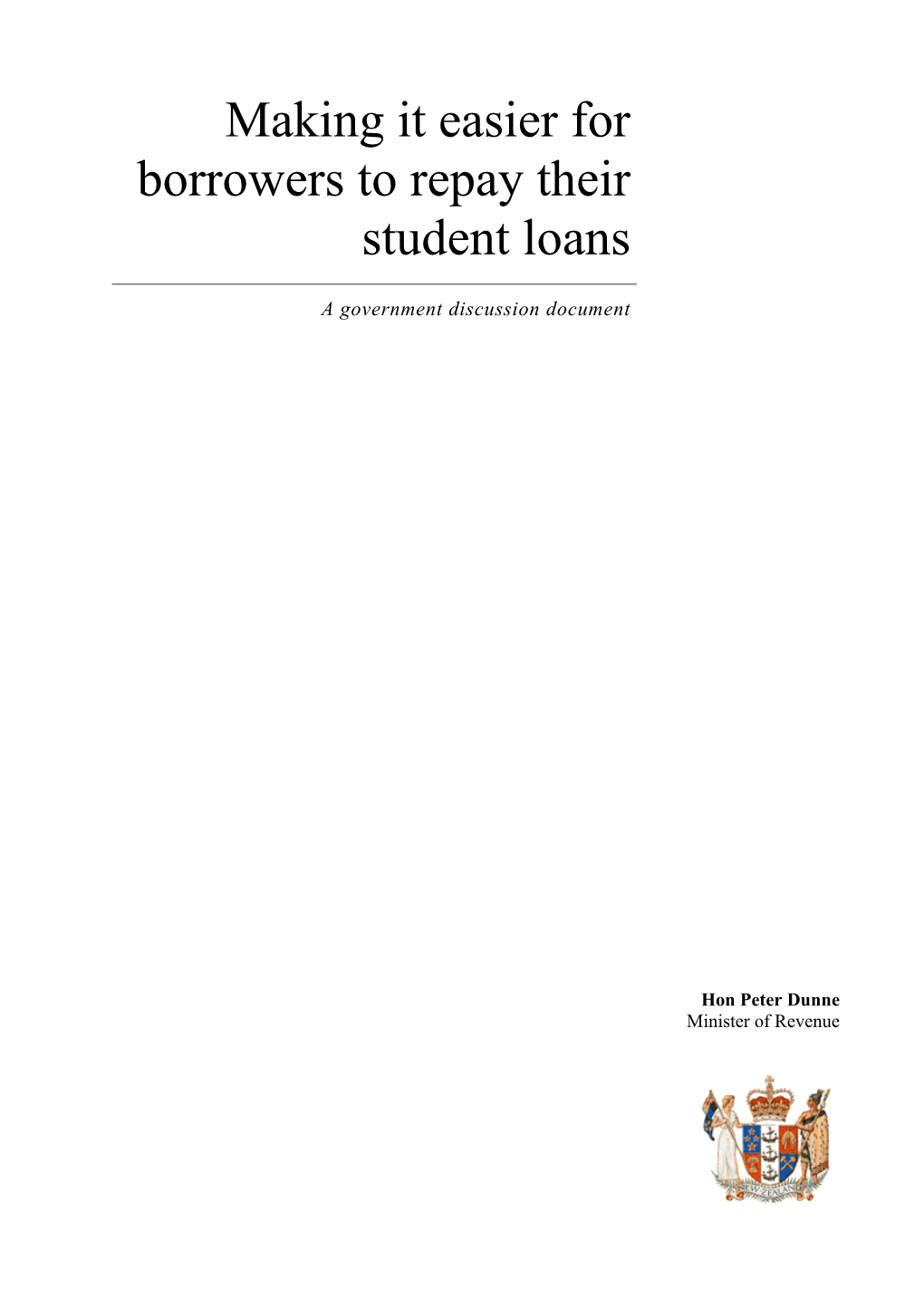 Making It Easier for Borrowers to Repay Their Student Loans