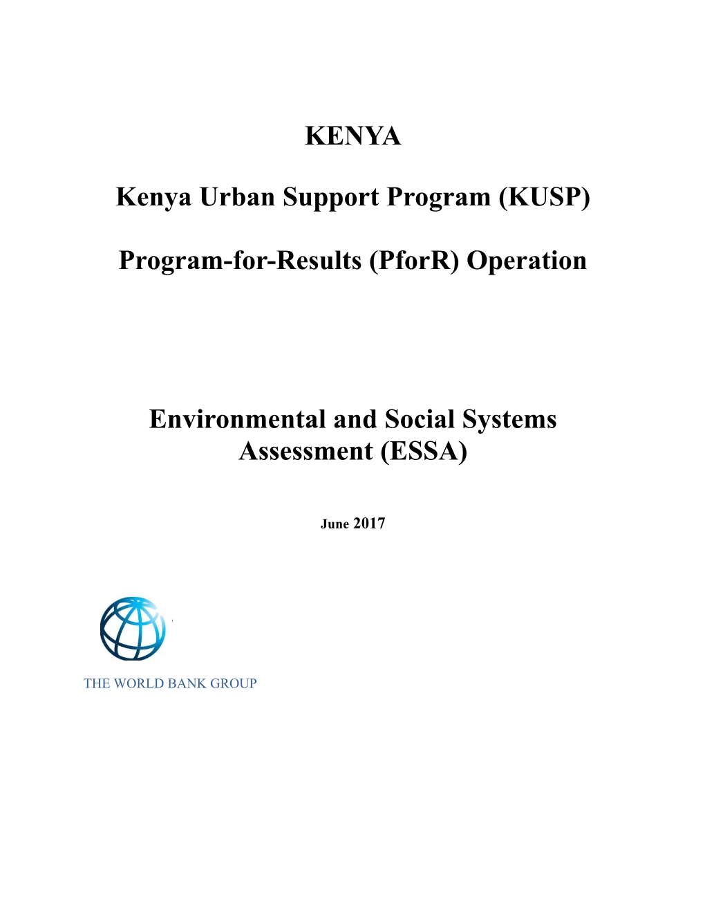 ESSA Kenya Urban Support Program