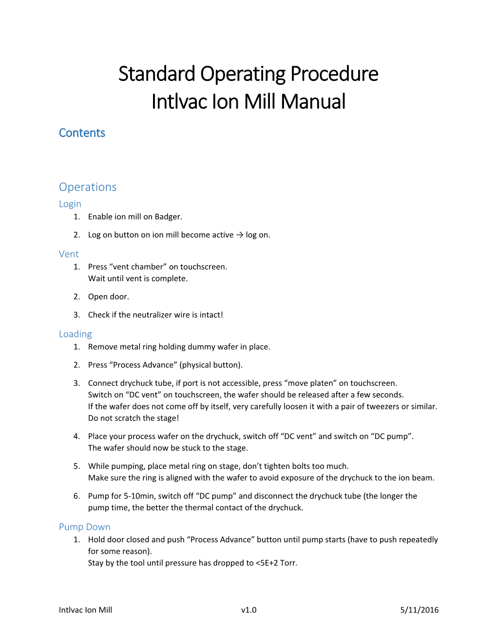 Intlvac Ion Mill Manual