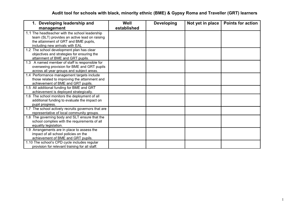 Cambridgeshire Community Cohesion Standards for Schools