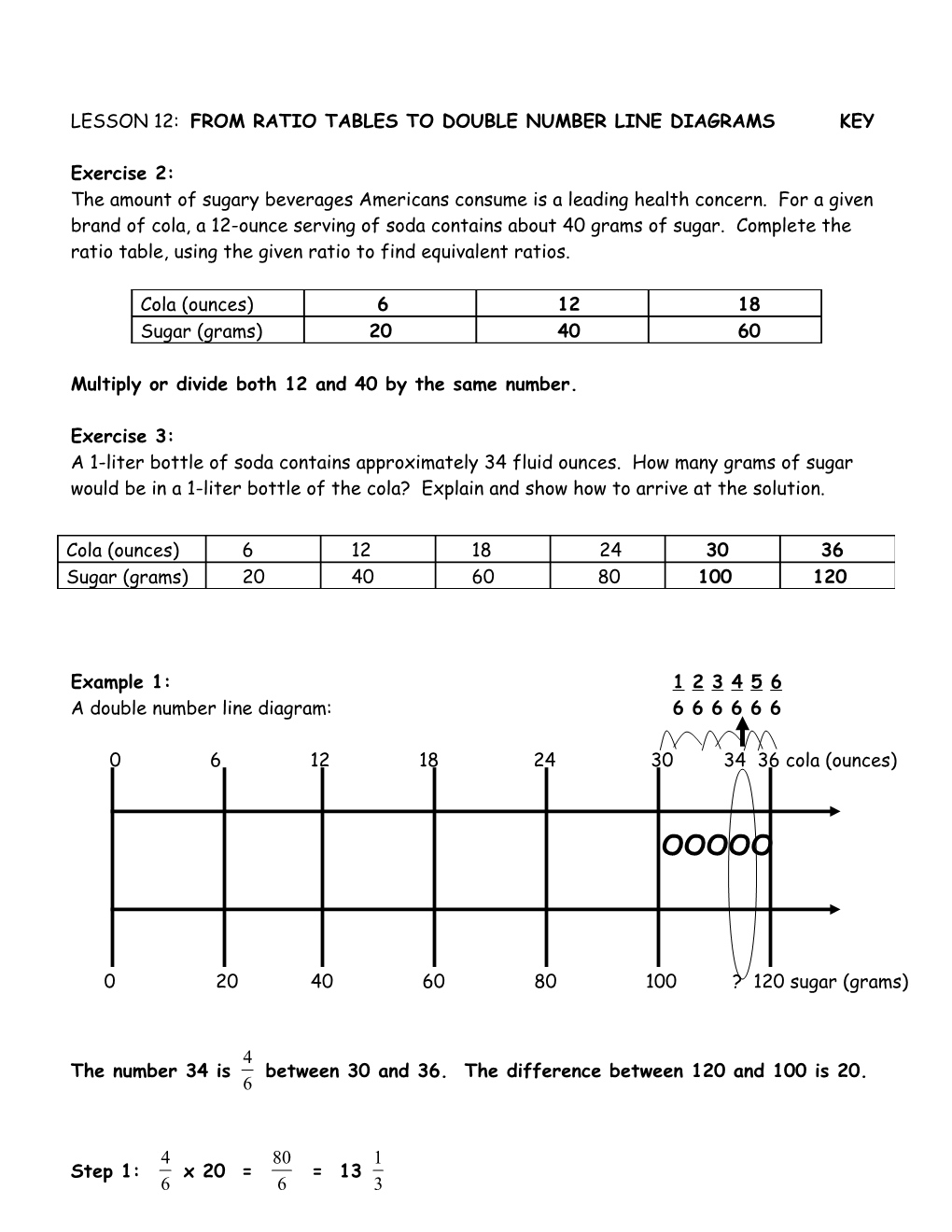 Lesson 12: from Ratio Tables to Double Number Line Diagrams