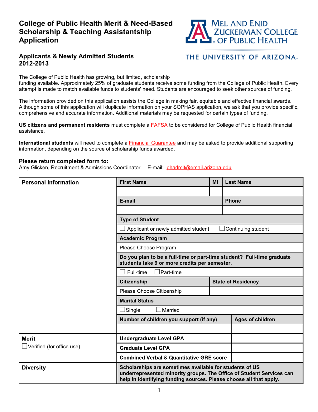 Applicants & Newly Admitted Students