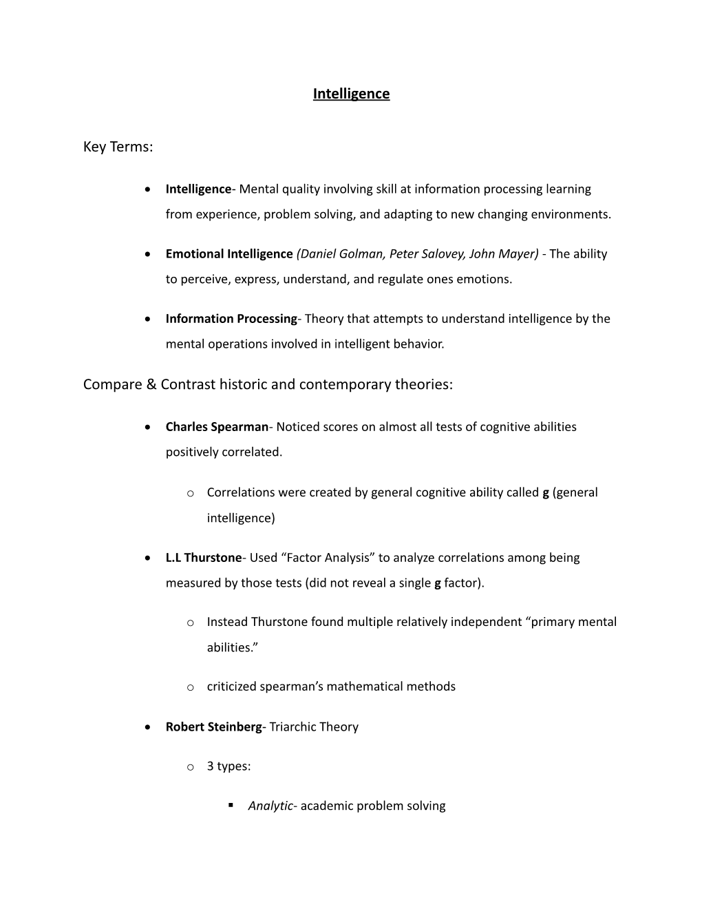 Compare & Contrast Historic and Contemporary Theories