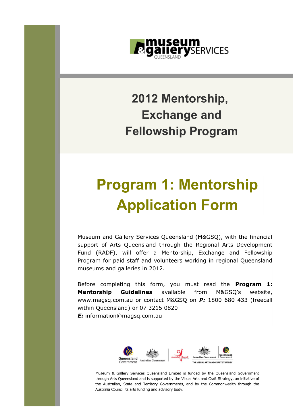 Program 1: Mentorship