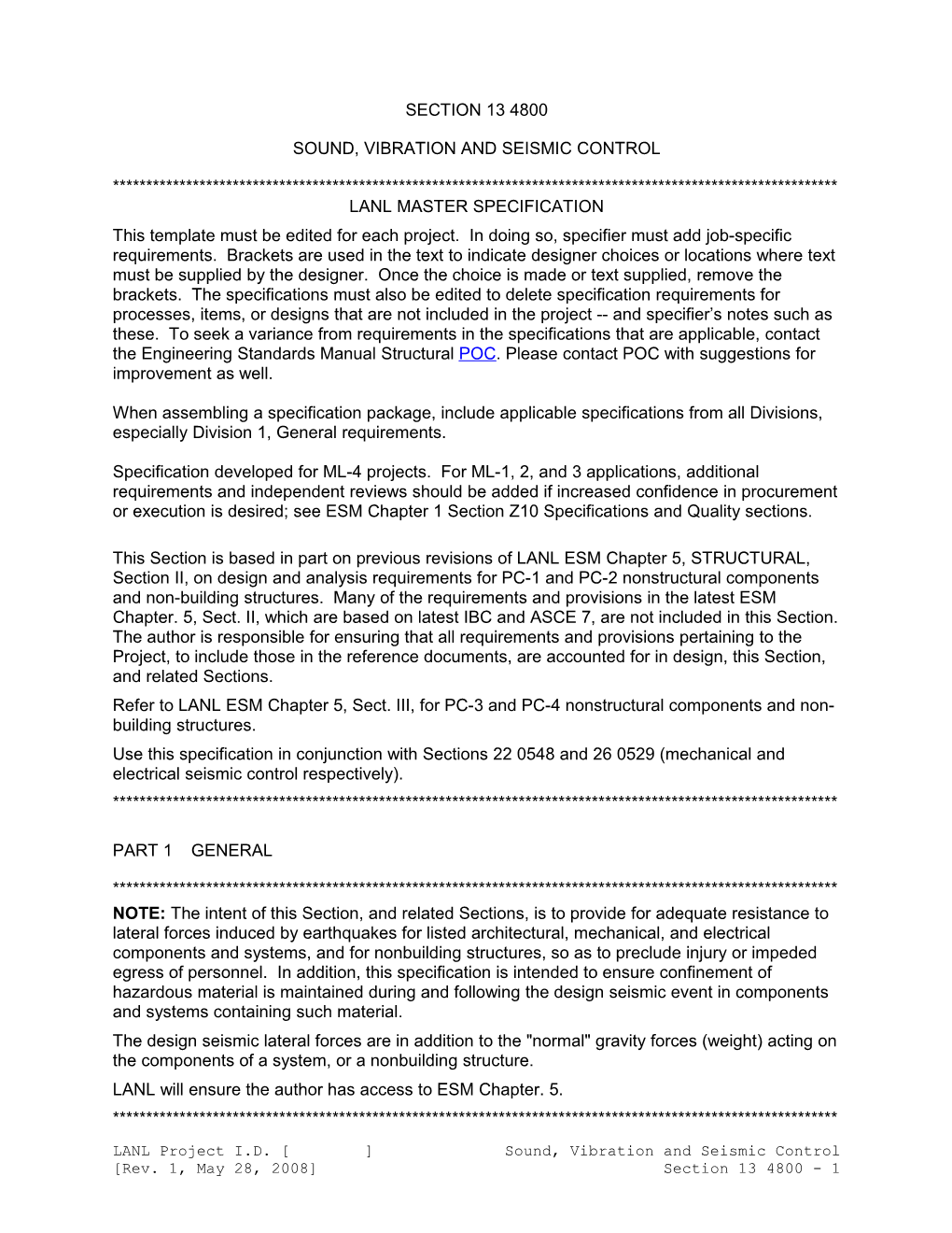 Sound, Vibration and Seismic Control