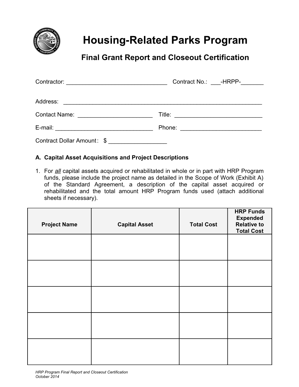 Jobs Housing Balance Grant