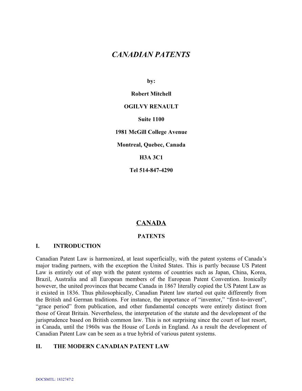 Patents and Industrial Designs Washington July 8, 1997